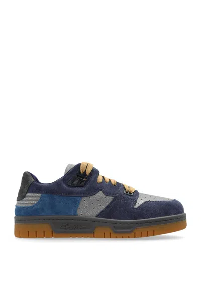 Acne Studios Leather Trainers In Afs Grey/blue