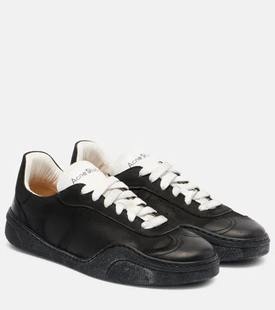Acne Studios Leather Sneakers In Black