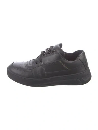 Pre-owned Acne Studios Leather Sneakers In Black