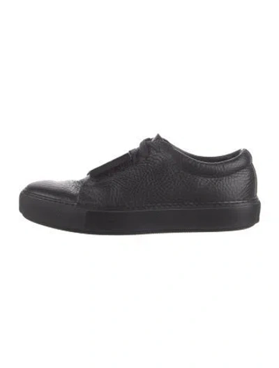 Pre-owned Acne Studios Leather Sneakers In Black