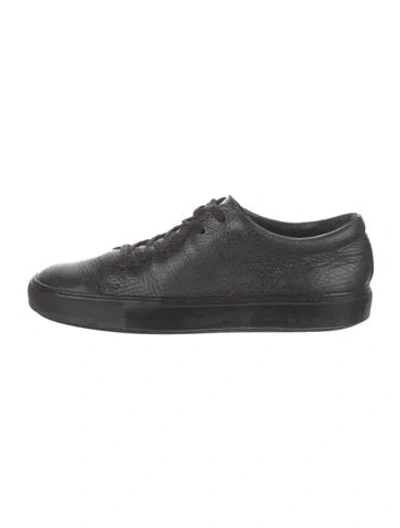 Pre-owned Acne Studios Leather Sneakers In Black