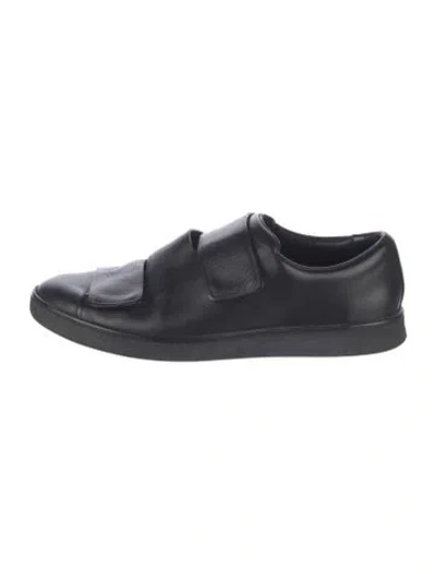 Pre-owned Acne Studios Leather Sneakers In Black