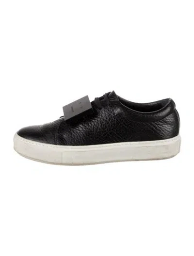 Pre-owned Acne Studios Leather Sneakers In Black