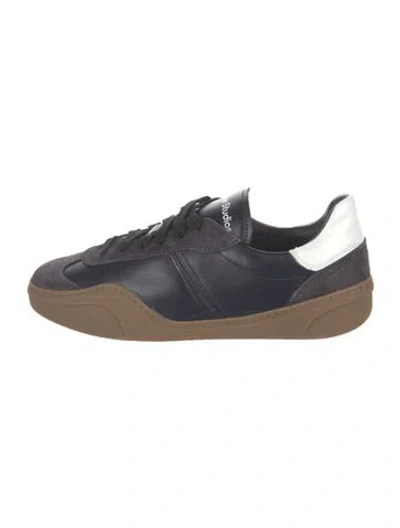 Pre-owned Acne Studios Leather Sneakers In Blue