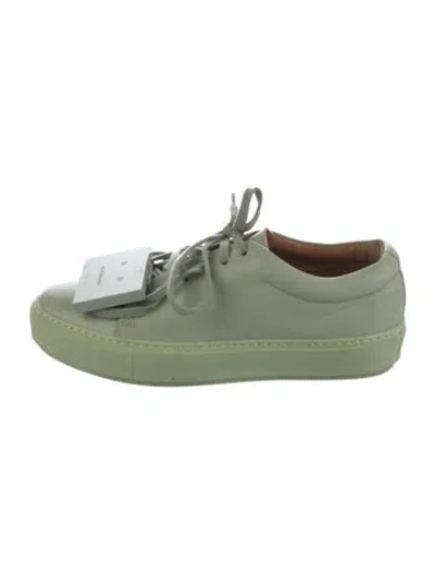 Pre-owned Acne Studios Leather Sneakers In Green