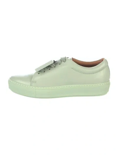 Pre-owned Acne Studios Leather Sneakers In Green