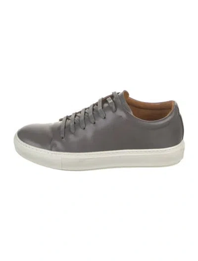 Pre-owned Acne Studios Leather Sneakers In Grey