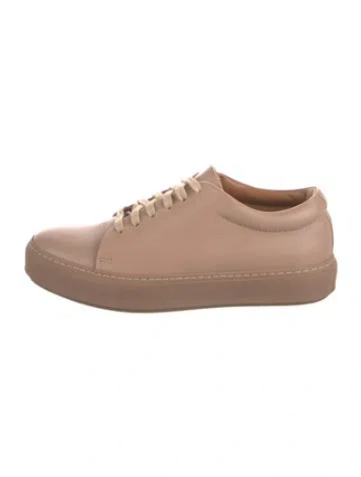Pre-owned Acne Studios Leather Sneakers In Neutral
