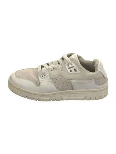 Pre-owned Acne Studios Leather Sneakers In Neutral