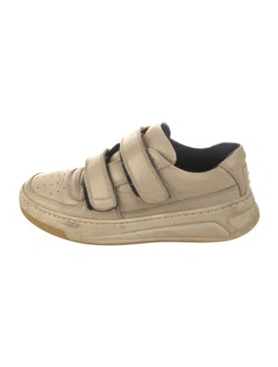 Pre-owned Acne Studios Leather Sneakers In Neutral