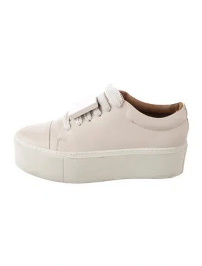 Pre-owned Acne Studios Leather Sneakers In Neutrals