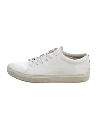 Pre-owned Acne Studios Leather Sneakers In White