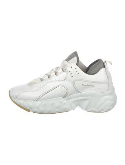 Pre-owned Acne Studios Leather Sneakers In White