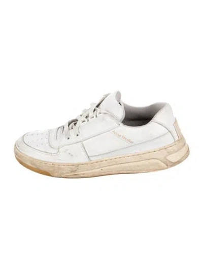 Pre-owned Acne Studios Leather Sneakers In White