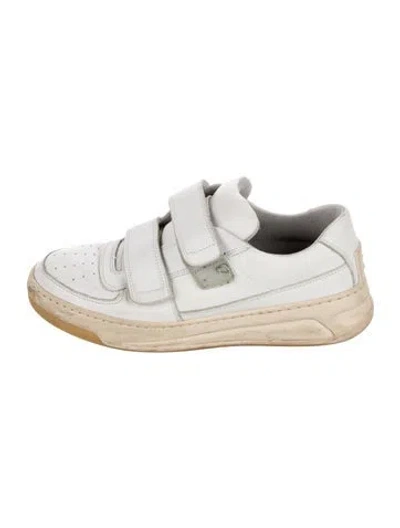 Pre-owned Acne Studios Leather Sneakers In White