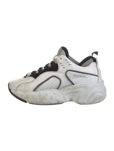 Pre-owned Acne Studios Leather Sneakers In White