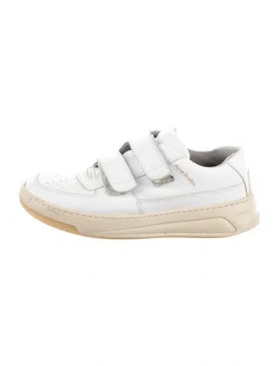 Pre-owned Acne Studios Leather Sneakers In White