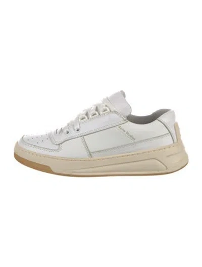 Pre-owned Acne Studios Leather Sneakers In White