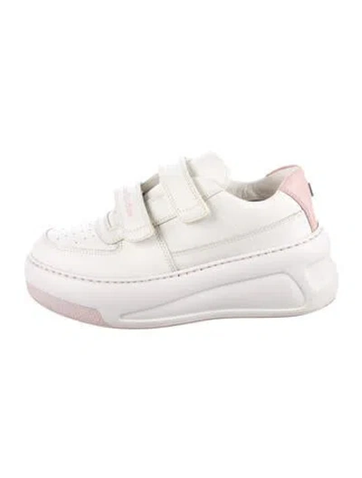 Pre-owned Acne Studios Leather Sneakers In White