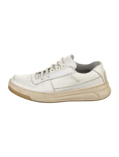 Pre-owned Acne Studios Leather Sneakers In White