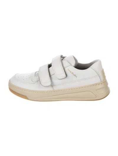 Pre-owned Acne Studios Leather Sneakers In White