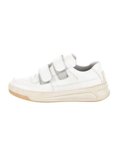 Pre-owned Acne Studios Leather Sneakers In White