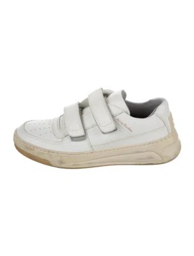 Pre-owned Acne Studios Leather Sneakers In White