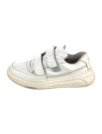 Pre-owned Acne Studios Leather Sneakers In White