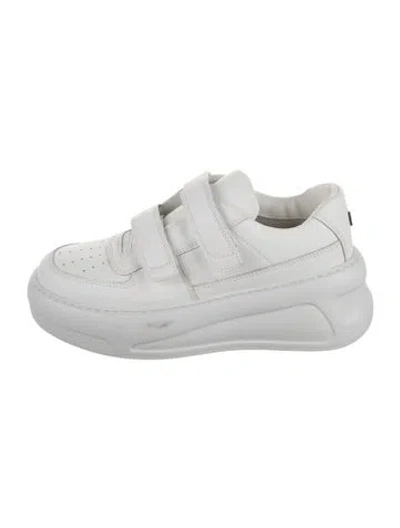 Pre-owned Acne Studios Leather Sneakers In White