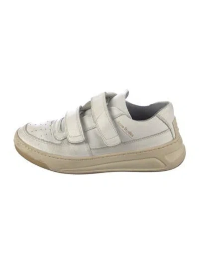 Pre-owned Acne Studios Leather Sneakers In White