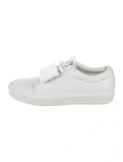 Pre-owned Acne Studios Leather Sneakers In White