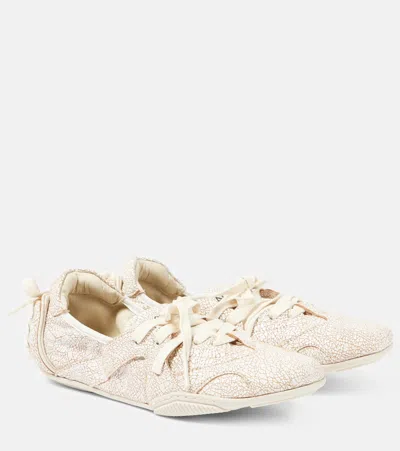 Acne Studios Leather Sneakers In White