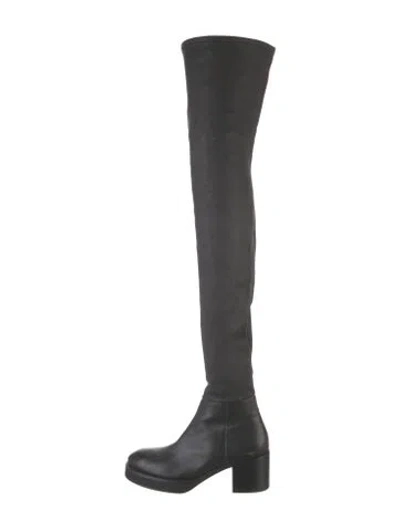 Pre-owned Acne Studios Leather Sock Boots In Black