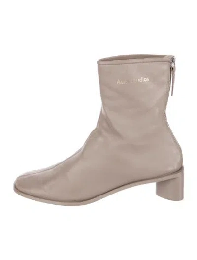 Pre-owned Acne Studios Leather Sock Boots In Neutrals