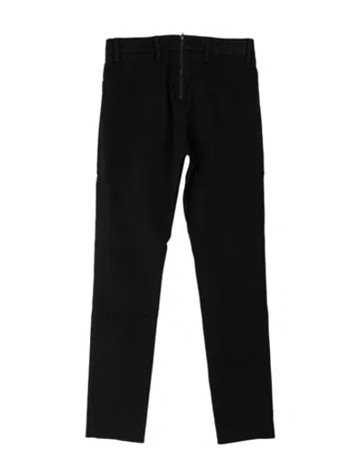 Pre-owned Acne Studios Leather Straight Leg Pants In Blue