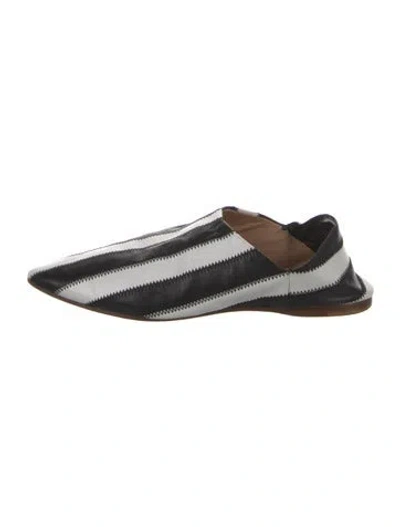 Pre-owned Acne Studios Leather Striped Mules In Multi
