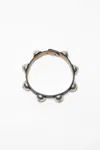 Acne Studios Leather Stud Necklace In Black