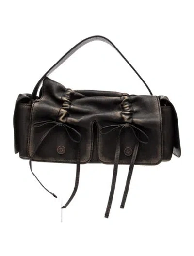 Pre-owned Acne Studios Leather Top Handle Bag In Black