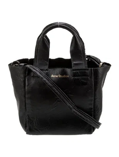 Pre-owned Acne Studios Leather Top Handle Bag In Black