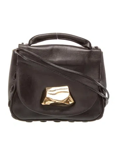Pre-owned Acne Studios Leather Top Handle Bag In Black