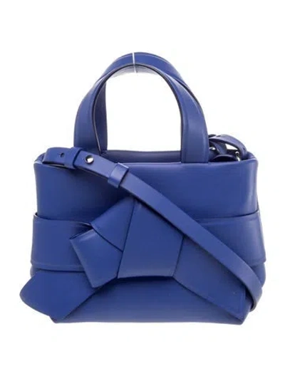 Pre-owned Acne Studios Leather Top Handle Bag In Blue