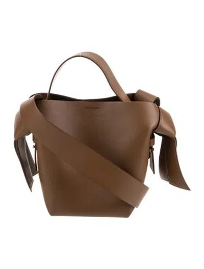 Pre-owned Acne Studios Leather Top Handle Bag In Brown