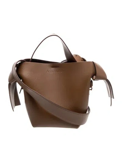 Pre-owned Acne Studios Leather Top Handle Bag In Brown