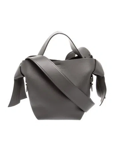 Pre-owned Acne Studios Leather Top Handle Bag In Grey