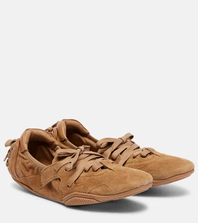 Acne Studios Leather-trimmed Suede Sneakers