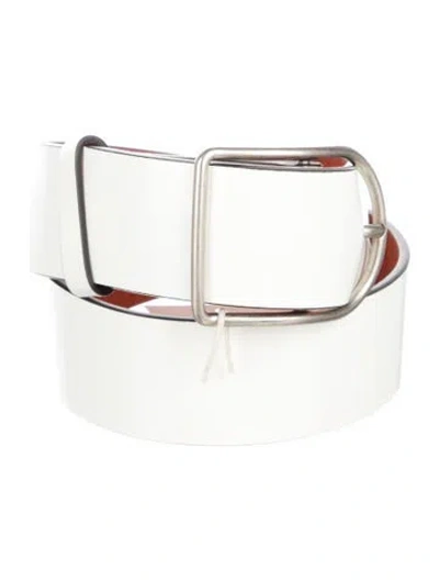 Pre-owned Acne Studios Leather Waist Belt In White
