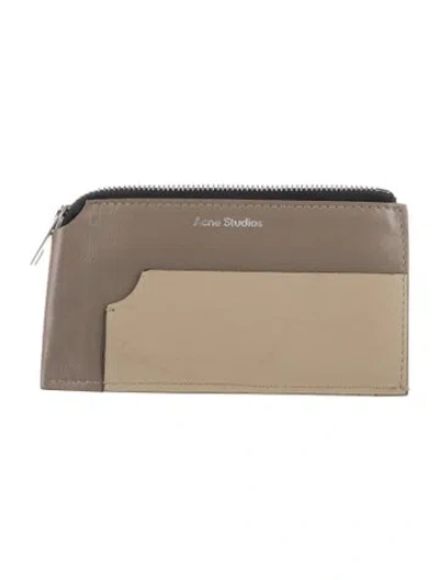 Pre-owned Acne Studios Leather Wallet In Neutral