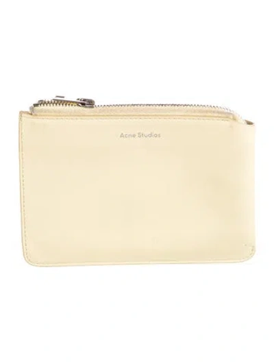 Pre-owned Acne Studios Leather Wallet In Yellow