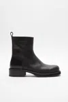 Acne Studios Logo-debossed Leather Boots In Black