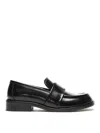 Acne Studios Leather Loafers Black In Black